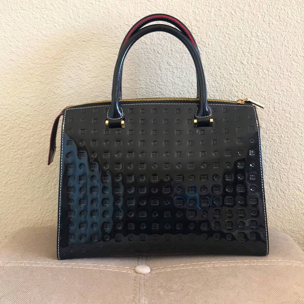 Arcadia Patent Leather Satchel / Black